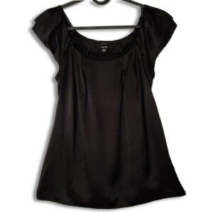 JACOB 100% Silk Lightweight Shell Tank Top Scoop Neck Black Sz XS